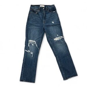 Abercrombie Ankle Straight Ultra High Rise Jeans